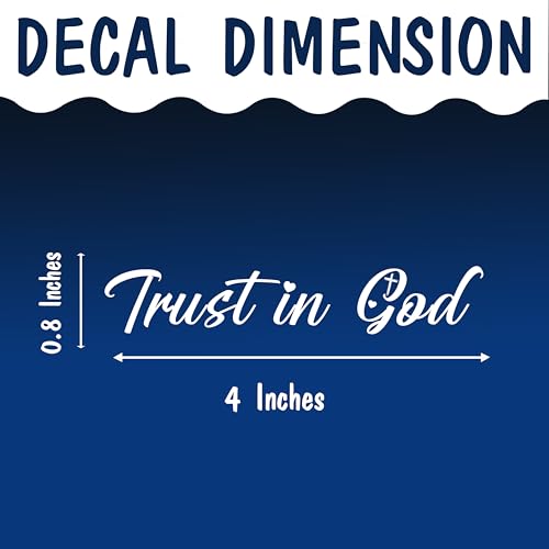 Image of Set 3Pcs Trust in God Rearview Mirror Sticker Christian Car Decal Water Bottle Laptop Window Stickers Vinyl Waterproof 4 Inches Decal Bible Verse Car Accessories for Mom Dad Friend