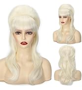 Long Mullet Wigs for Women with Bangs 80s Costume Retro Bouffant 613# Beehive Wigs for Women Fanc...