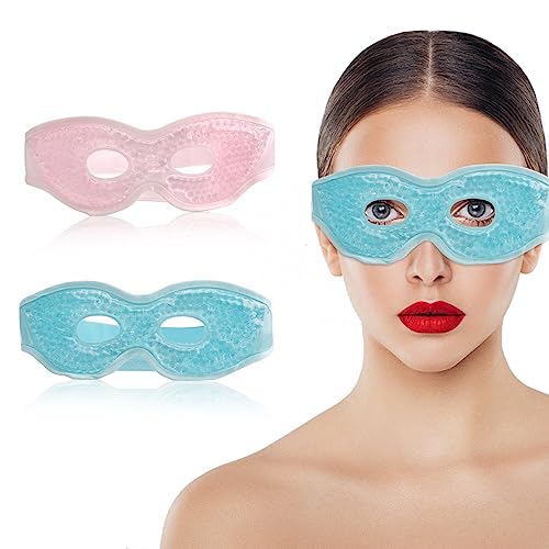 2 mascherine rinfrescanti per gli occhi, maschera rinfrescante per gli occhi, maschera rinfrescante per l'emicrania, occhiaie, mal di testa, occhi secchi, gonfi