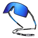Bevi Sports Sunglasses Polarized Lens with TR90 Durable and Flexible Frame for Men Women Running...