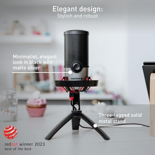 Cherry Um 6.0 Advanced Black. Silver Table Microphone - 3