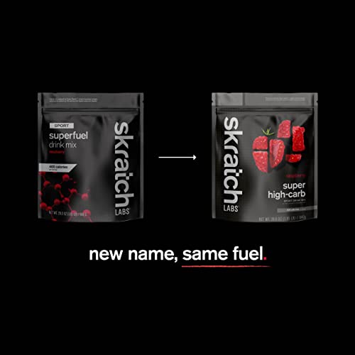 Skratch Labs Super High-Carb Drink Mix, Carbohydrate Supplement With Cluster Dextrin And Electrolytes, Endurance Energy Drink, (Raspberry, 840 Grams) #TOP2