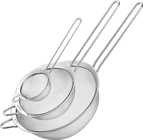 Cuisinart Mesh Strainers, Stainless Steel, Dishwasher Safe, 3-Count