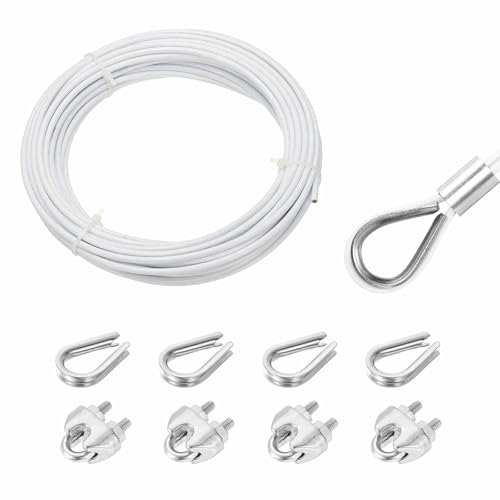 MECCANIXITY 33tB[g C[[v 304XeXX`[P[u 3mm(1/8C`) rj[R[eBO 4̃XN[`bNƎwʂ 肷AfbLA݂艺AߗރCp zCg 10m