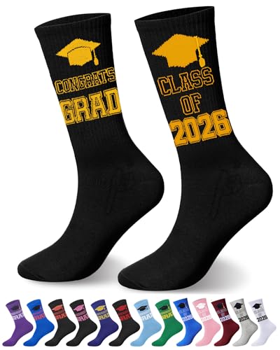 Calcetines de graduación universitarios unisex Geyoga de punto suave