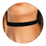 Yolev Samt Halsband Damen Schwarze, Verstellbar Choker Kette Damen, Gothic Halsband, Velvet Halskette Geschenk für Halloween, Geburtstag, Party, Cosplay (2 cm)