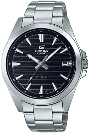Casio Edifice Analog Black Dial Men EFV-140D-1AVUDF (ED535), Black, Minimalist