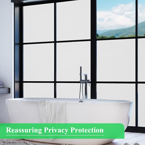 image for Coavas Window Privacy Film Frosted Glass Static Clings, Bathroom Frost