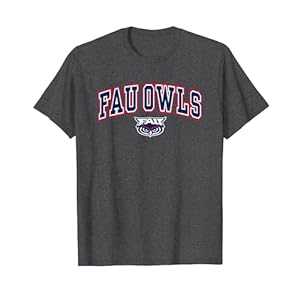 Florida Atlantic Owls Arch Over Dark Heather T-Shirt