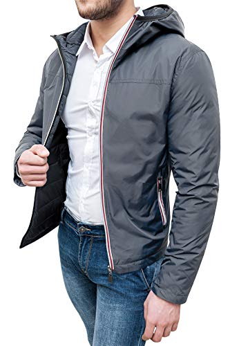 Veste en duvet homme Evoga doudoune décontractée grise xxl balade ville