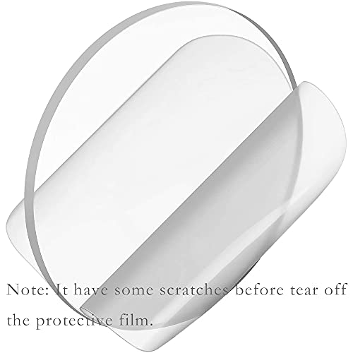 Image of 10 Pieces Clear Circle Acrylic Sheet, 1 /8 inch Thickness, 3.5 Inch Plexiglass Circle Acrylic Disc Transparent Round Acrylic Blank Sign for Name Cards, Cricut Cutting, Painting and DIY Projects