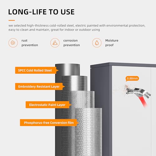 Intergreat CABINETS With Lock, Black Lockable Steel Supply Cabinet thumb #8