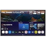 SunBrite 65' Outdoor Smart TV Veranda 4 Series, 4K UHD LED Television for Shade, 600-Nit Brightness, IP55 Weatherproof, Bluetooth 5.0 Wireless, Integrated Speakers