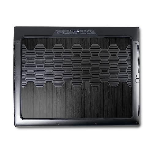 Image of MightySkins Skin Compatible with Alienware M18 R1 (2023) Full Wrap Kit - Black Wood | Protective, Durable, and Unique Vinyl Decal wrap Cover | Easy to Apply & Change Styles | Made in The USA