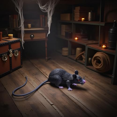 DPWOUM Ratten-Maus-Modell-Figuren aus Kunststoff, für Halloween, Tricks, Requisiten, schwarz, preiswert, Party- und Scherzartikel, Ornamente