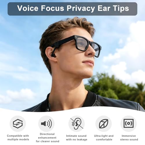 Image of 2Pcs Glasses Accessories, Audio Ear Grips for Smart Glasses, Enhanced Privacy and Sound Clarity, Universal Compatibility