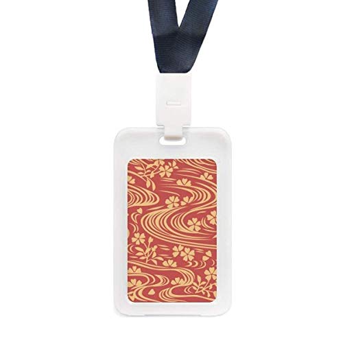 Porte-carte fleurs japonaises rouge pour simplifier vos achats en terrasse