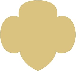 Girl Scout Logo Cutout Unfinished Wood Troop Club Meeting Decor Door Hanger MDF Shaped Canvas Style 1 (6")