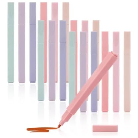 KERRT 18Pack Aesthetic Highlighters Assorted Colors Bible Highlighters and Pens No Bleed Pastel Highlighters Marker Pens for Journaling School Office Supplies Cover