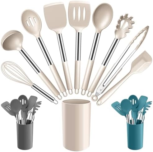 Set Utensili Da Cucina In Silicone Joyfair 7 Pezzi - Grigio, Antiaderente E Sicuro Per Alimenti - Foto 11