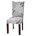Jiuhong Stretch Removable Washable Short Dining Chair Protector Cover Slipcover, Style 03, 1 Pack