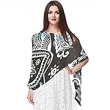 WJJSXKA Chiffon Schals Tücher und Wraps für Abendkleider, großer weicher Hochzeitsschal, indischer Elefant Cartoon