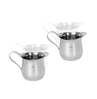 Stainless Steel Silver Bell Creamer Cream Pitcher for Milk, Barware 12 PC, 3 oz