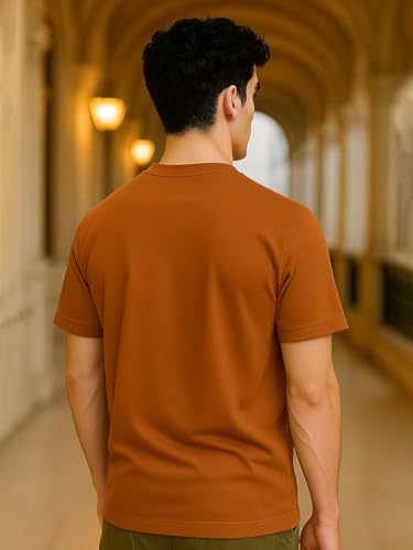 Image of Nobero 100% Cotton T Shirts for Men Stylish | Regular Fit | Graphic Printed T Shirts for Men 180 GSM Combed Cotton | Round Neck Half Sleeve