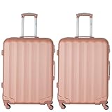 Flight Knight ABS 3 Tamanos Maleta Ligera Maximus Permitidas De Delta Airlines, American, Virgin Atlantic Entre Muchas Otras! Iberia, easyJet Maleta De Mano 56x35x22 cm - FK05_Rose_MX2