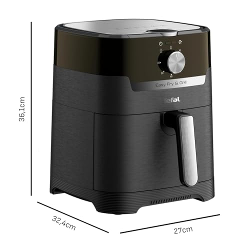 Foto von Tefal Easy Fry & Grill Classic Air Fryer XL Heißluftfritteuse & Grillfunktion – 4,6 L Fassungsvermögen, 2-in-1 Gerät, knusprig frittieren & saftig grillen, wenig Fett, für große Familien-Küche EY5018