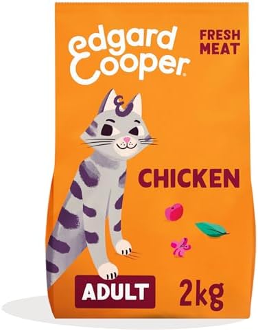 Edgard & Cooper Comida Gatos Adultos, (Pollo, 2kg), Comida para G...