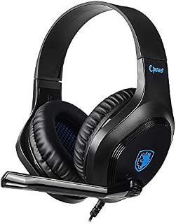Gaming Headset for PS4 Xbox One, SADES CPOWER 3.5mm Stereo Sound, Swivel to