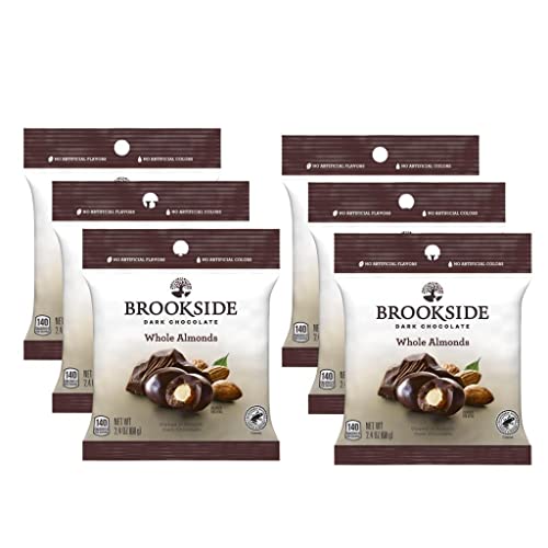 BROOKSIDE Dark Chocolate Whole Almond, 2.6 oz 6 Count (DARK ALMONDS 6 CT)
