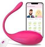 Ovetto Vibrante Donna Telecomando Vibratoreper Donna Vibratore Sexytoysys Coppia Con App 9 Modalità Vibratoreper Donna Professionale Wireless Vibratori Donne Sex Toys (Rosa)