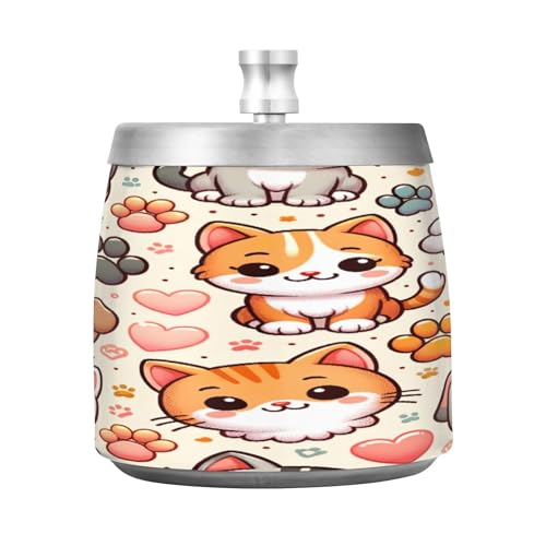 Contenitore per sigari in acciaio inox, grande posacenere per sigari per esterni, antivento