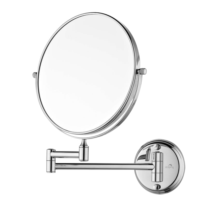 DOLPHY Wall Mount Stainless Steel 5X Magnifying Shaving Makeup Round Mirror (Silver, 8 Inch) Framed - Review, Price and Buying Guide
