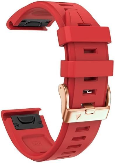 YUXUAN QuickFit 20mm Silicone Replacement Strap – Compatible with Garmin Fenix 8 43mm/epix Pro 42mm, Fenix 7S/6S/5S, 5S Plus/6S Pro, D2 Delta S, Descent Mk2S Smart Watch Accessories (Red)