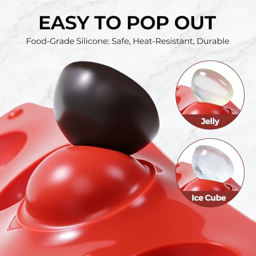 Image of 24 Holes Silicone Hot Chocolate Bomb Molds, 2 Packs Mini Semi Sphere Mold 1 inch Half Sphere Silicone Baking Molds for Making Chocolate, Cake, Jelly, Dome Mousse