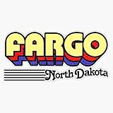 Fargo, North Dakota | Retro Stripes Vinyl Decal Wall Laptop Bumper Sticker 5"