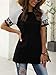Adibosy Women Short Sleeve Shirts: Leopard Summer Casual Tee Tshirt - Womens Crew Neck Tunic Tops Blouses Black L