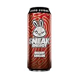 SNEAK Energy Drink Cans | Cherry Limeade with Brainberry | No Sugar. No Junk. Just Natural Caffeine, Focus-Boosting Nootropics in a Can | 500ml x 12