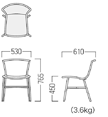 Amazon.co.jp: オリバー(oliver) チェア ブラック W53㎝×D61㎝×H76.5