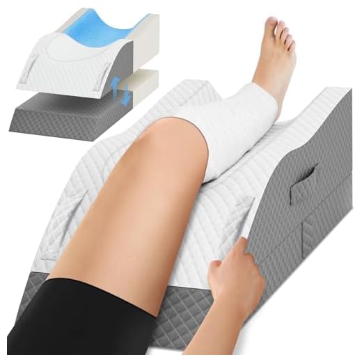 TranquilRelax Elevation Pillows for Leg After Surgery, Memory Foam Adjustable Leg Wedge Pillow for Injury or Rest, Ankle Pillow for Sleeping Blood Circulation Grey