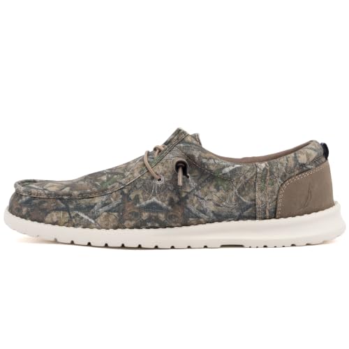 Image of Nautica Men's Comfort Loafers, Slip-On Boat Shoe, Lightweight Casual Stretch Sneaker-Rushford