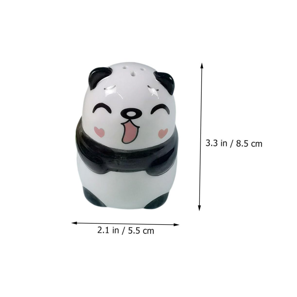 UTHCLO 2Pcs Panda Design Ceramic Spice Container Cute Animal Themed Condiment Holder for Salt Pepper and Seasonings Kitchenware for Home Cooking and Modern Decor