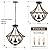 16.5" Farmhouse Light Fixtures Chandelier, 4-Light Rustic Flush Mount Ceiling Light, Modern Faux Wood Light Fixture for Dining Room Kitchen Foyer Hallway Entryway Bedroom Closet