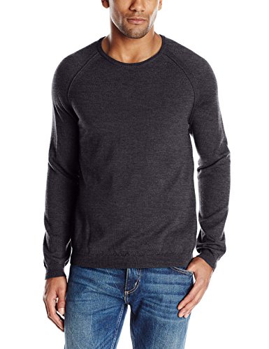 Calvin Klein Sportswear Men's Merino Solid Raglan Sleeve Crew Neck Sweater