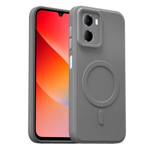 Image of Pikkme Back Cover for Redmi 15A 5G Soft Matte Silicone Mag-Safe Design (Mag-Safe Not Support) Camera Protection | Slim Fit Bumper Cover (Grey)