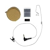 Invisible Series Mic/Earpiece Upgrade Kit- Tubeless Covert/Tactical Radio Earpiece Ambidextrous- Tubeless Earpiece & Acoustic Tube Kit Converter (Coyote Brown)