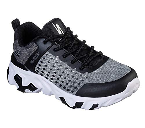 Skechers Kids Boys' Techno STRIDES-QUANTIX Sneaker, Grey/Charcoal, 11 Medium US Little Kid